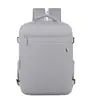 Mochila de viaje al por mayor del fabricante con apertura de 180 grados, compartimento separado para zapatos, compatible con maleta de ruedas, mochila para portátil de gran capacidad