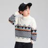 Roupas Infantis Zuoxi Suéter para Meninos Roupa Íntima Aconchegante Outono e Inverno 2026 Novo Modelo Suéter de Tricô para Meninos
