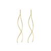 Pendientes minimalistas de borla con forma de arco para mujer, diseñados para realzar la apariencia de un rostro más delgado, populares en redes sociales, largos y sencillos