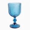 Copa de Vino de Vidrio de Color en Relieve, Vaso para Jugos, Copa de Vino, Copa de Cáliz, Copa de Vino Engrosada, Copa de Champaña, Lujo Ligero Retro