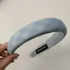 Elástico de Cabelo Listrado Azul Xadrez Estilo Coreano, Faixa de Cabelo Xadrez para Mulheres, Faixa Doce para o Início da Primavera, Acessório de Cabelo Esponjoso de Cano Alto