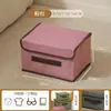 Caixa Organizadora de Tecido Espesso Estilo Gaveta para Casa, para Organizar Roupas e Roupas Íntimas, Dobrável com Tampa, Caixa de Armazenamento Portátil