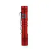 Linterna de mano de aleación de aluminio impermeable con forma de bolígrafo, luz caliente transfronteriza, linterna AAA con clip para bolígrafo, pequeño regalo, lámpara multiusos