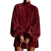 Otoño 2026 Nueva Ropa Europea y Americana para Mujer Estación Independiente Amazon Transfronteriza Elegante Suelta Vestido de Manga Larga con Manga de Farol