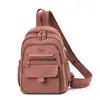 Bolso de hombro doble versátil de color puro al por mayor transfronterizo para mujer estilo coreano multibolsillos se puede usar al hombro simple de gran capacidad cruzado para salir