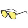 Novos óculos de sol da moda transfronteiriços de feixe duplo Óculos de sol da tendência transfronteiriça Óculos de sol quadrados da moda masculina e feminina retrô em forma de T