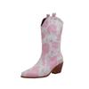 Novo Modelo de Comércio Exterior Transfronteiriço 2026 Plataforma Independente Estilo Europeu e Americano Salto Grosso Bico Fino Sapatos e Botas Femininas Tamanho Grande