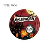 Nova Mesa de Festa Temática de Halloween Vermelha, Pratos de Papel, Guardanapos de Papel, Bandeirinhas, Adereços e Decorações de Halloween com Desenho do Ceifador