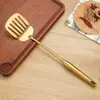 Espátula e colher de aço inoxidável 304 utensílios de cozinha, espátula para panela de aço inoxidável, escumadeira para hot pot, conjunto de presente dourado específico para cozinha