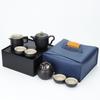 Juego de Té de Viaje para Coche Traje Taza Express Juego Pequeño Caja de Almacenamiento Tetera Portátil para Exterior Taza de Té Juego de Té Kung Fu