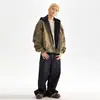 Chaqueta corta con capucha tie-dye de estilo americano moderno y cansado, imitación de dos piezas, top holgado de primavera para pareja, abrigo de estilo callejero