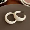 Brincos Retrô Exagerados Estilo Hong Kong, Brincos Argola Divertidos com Bolinhas Vermelhas, Brincos de Design Único, Presilhas de Orelha