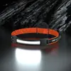 Nueva Linterna Frontal Mini Portátil COB Luz Suave 3 Baterías AAA Ligera para Exteriores para Senderismo y Pesca Nocturna