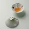 Rinyu Gui Song Estilo Fresco Golondrina de Primavera Rama de Durazno Fortuna y Prosperidad Taza Qiankun Taza de Té Exquisita Pintada a Mano Taza de Anfitrión de Cerámica Taza Individual