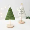 A nova decoração de Natal transfronteiriça da NUCHI é um enfeite de mini árvore de Natal em feltro de lã para exibição em mesa, um presente de Natal