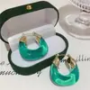 Brincos de resina transparente em forma de U com costura de acrílico âmbar Dongdaemun Coreia do Sul brincos para mulheres