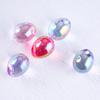 Colorido uv transparente agujero colgante cuentas de ángulo gota de agua agujero partido cuentas redondas diy hecho a mano material de hilo de uva con cuentas accesorios para collar