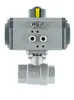 Válvula de Bola Neumática Roscada de Dos Piezas de Acero Inoxidable 304 Q611F-16P Rosca Interna DN15 20 25 40 50