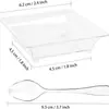 Amazon Transfronteiriço Descartável Ps Plástico Rígido Espessado Molho de Sobremesa Transparente Lanche Pequeno Colorido Prato Espessado e Durável