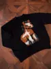 Suéter Jacquard de Piel Sintética de Visón para Invierno con Diseño de Caballo para Hombre, Estilo Retro Americano Perezoso, Suave y Cálido, Tejido de Punto Holgado con Cuello Redondo