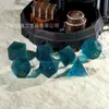 Cross-Border Novo Jogo de Tabuleiro Dungeons and Dragons Conjunto de 7 Peças Dados de Jogo Dnd Rpg Vidro de Cristal Fosco Galvanoplastia