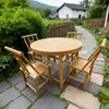 Mesas y sillas de aluminio y bambú para exteriores, bambú simulado, adecuadas para barbacoas en el patio, camping, mesas de aluminio y bambú al aire libre, mercados, granjas y sombrillas de paja.