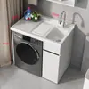 Gabinete de lavandería para balcón con fregadero integrado y tabla de lavar, gabinete para lavadora de carga frontal, combinación de gabinetes de baño, venta al por mayor de fábrica