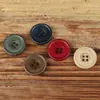 Nuevos Botones Coloridos Rojos de Hueso de Vaca Natural para Primavera/Verano para Abrigos, Trajes, Chaquetas, Ropa de Niños y Decoraciones de Camisas