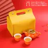 Juego de té de caqui juego de té kung fu taza de té pequeña creativa de caqui tetera tarro sellado regalo para evento reunión anual de empresa