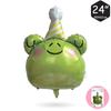 Embalaje independiente, lindo sombrero de cumpleaños, forma de animal pequeño, diseño de fondo para fiesta de cumpleaños, embalaje fino, globo de película de aluminio