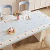 Mantel de mesa de comedor estilo crema, impermeable y a prueba de aceite, mantel para mesa de café sin lavado, cuero de alta gama, protector de encimera de PVC aislante del calor