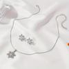 Joyería de Juego de Copos de Nieve Nueva Transfronteriza Temperamento Simple Collar de Copo de Nieve Full Diamond Aretes Exquisitos Accesorios de Joyería de Moda
