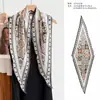 Lenço Fino de Lã de Seda com Padrão de Diamante e Renda, Estilo Simples de Rua, Lenço de Lã de Seda de Amora, Lenço Versátil em Vermelho e Rosa