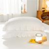 Funda de almohada de venta directa del fabricante transfronterizo, paquete individual, funda interior de encaje de algodón lavado estilo coreano, funda de almohada individual, funda de almohada