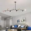 Lámpara colgante larga de un solo brazo, lámpara colgante de restaurante estilo vintage, diseño retro de múltiples cabezas con forma de pétalo, luz decorativa para mesas de comedor y barras de bar