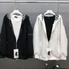 Nova Jaqueta com Capuz Tridimensional Embossed para Primavera e Outono para Homens e Mulheres, Cardigan Versátil, Moletom com Zíper para Casais, Top para Estudantes