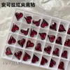 Pedras de Strass para Unhas K9 Ankora Vermelho Celebridade da Internet Brilhantes Ano Novo Casamento Unhas Strass de Fundo Pontiagudo Vermelho Doce de Rocha Ovo de Pombo Decorações para Unhas