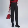 Leggings elásticos de cintura alta invierno nuevos pantalones de lana moda madre pantalones harén gruesos