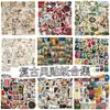Set de pegatinas estilo retro para journaling creativo, botellas de agua, patinetas, pegatinas decorativas impermeables artísticas personalizadas DIY al por mayor