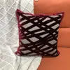 Almofada Decorativa de Veludo Cortado de Alta Qualidade da Amazon com Linhas de Veludo Costuradas na Borda, Capa de Almofada, Almofada para Sofá, Almofada para Encosto, Fornecimento Atacadista para Supermercados
