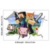 Minecraft Huye Mi Mundo Adhesivo de Pared Sala de Estar Habitación Infantil Removible Decorativo Adhesivos de Pared de PVC