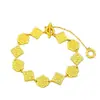Loja de Ouro Pulseira Dourada Antiga Estilo Igual, Cor Duradoura, Moderna e Versátil para Mulheres, Cobre Dourado com Brilho Radiante