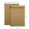 Envelope em branco por atacado com selagem autoadesiva, saco de papel adesivo dupla face, impressão de saco de papel kraft chinês amarelo grosso