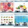 Liquidación cocina resistentes a alta temperatura a prueba de aceite pegatinas personalizadas mesa de cocina azulejo cerámico autoadhesivo anti-manchas serie pegatinas de pared venta al por mayor