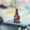 Pendente Plano de Acrílico para Carro de Bruxa Lindo Mais Vendido Transfronteiriço Pendente para Árvore de Natal de Halloween Decoração de Casa