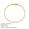 Pulsera de cadena de serpiente redonda simple japonesa y coreana acero inoxidable chapado en oro cuerda para la mano joyería de moda para hombres y mujeres pulsera fina venta al por mayor