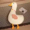 Almohada de Peluche de Ganso Pétalo Lindo para Dormir Juguete de Peluche Almohada de Ganso Blanco Grande Cojín de Sofá Almohada de Pierna para Dormir para Niñas
