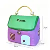 Bolsa de Maquillaje Pequeña Casa Dopamina Bolsa de Tocador Gran Capacidad Linda de Mano Alto Valor Estético Impermeable Bolsa de Almacenamiento para Cosméticos