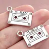 Pingente Liga de Metal Instrumento Musical Prata Antiga Nota Musical Guitarra Violino Microfone Pulseira Colar DIY Acessórios de Joias