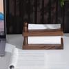 Suporte Simples de Madeira para Guardanapos Rack de Armazenamento de Mesa Removível de Madeira Porta Papel Toalha Criativo para Café Caixa de Papel Toalha